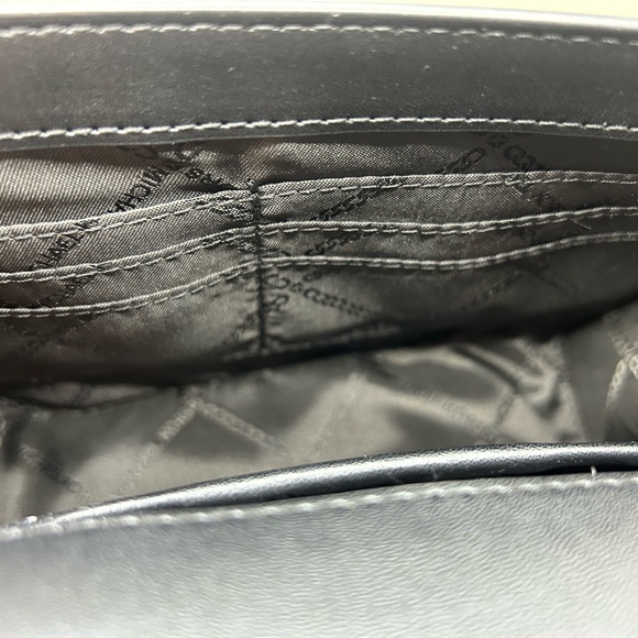 MICHAEL Michael Kors Heather Large Leather Shoulder Bag-Black w/Silver Hardware - Picture 11 of 13